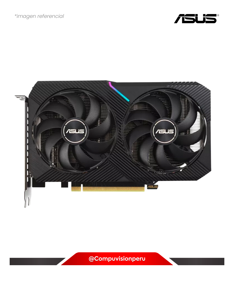 VIDEO ASUS ASUS DUAL GEFORCE RTX 3050 8GB GDDR6 CUDA 2560 128-BIT DUAL-RTX3050-8G