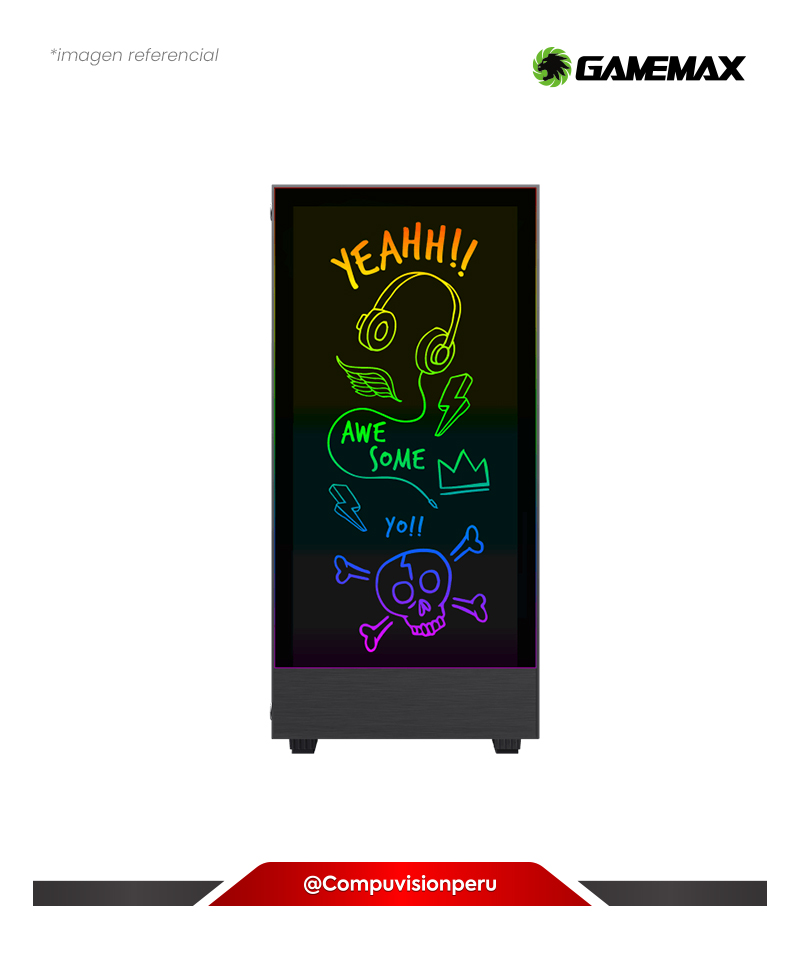 CASE GAMEMAX KREATOR 1*1200MM ARGB TEMPERED GLASS S/FUENTE ATX SERIES GAMERS