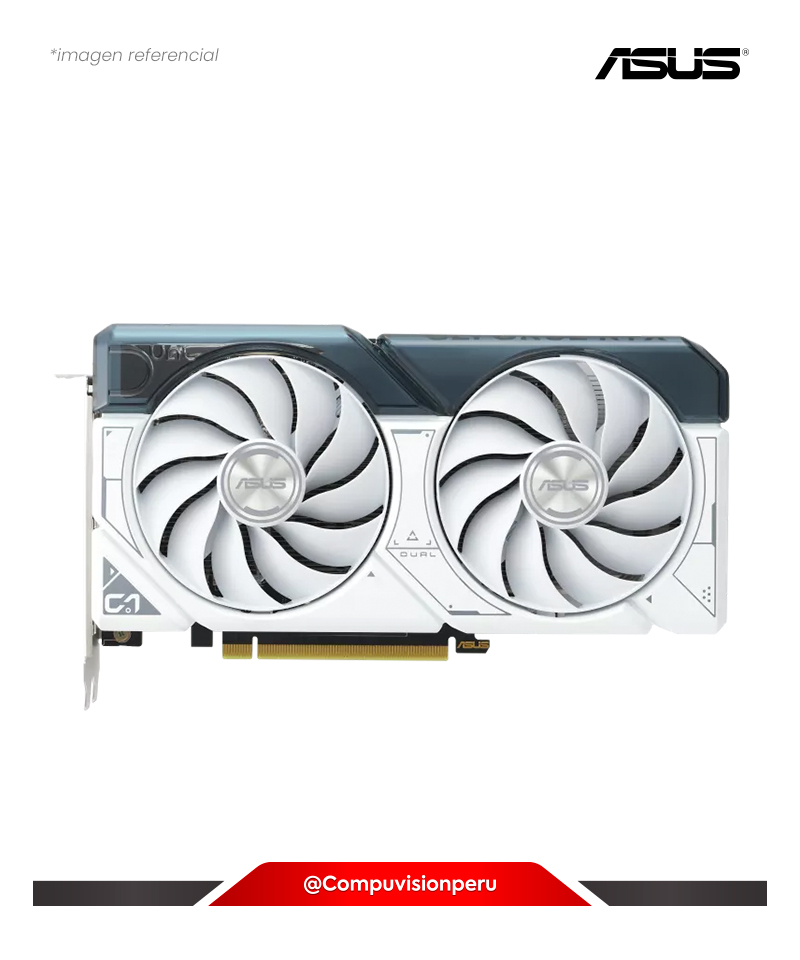 VIDEO ASUS DUAL GEFORCE RTX4060 WHITE OPEN BOX OC EDITION 8GB GDDR6 CUDA 3072 128-BIT HDMI DP DUAL-RTX4060-O8G-WHITE