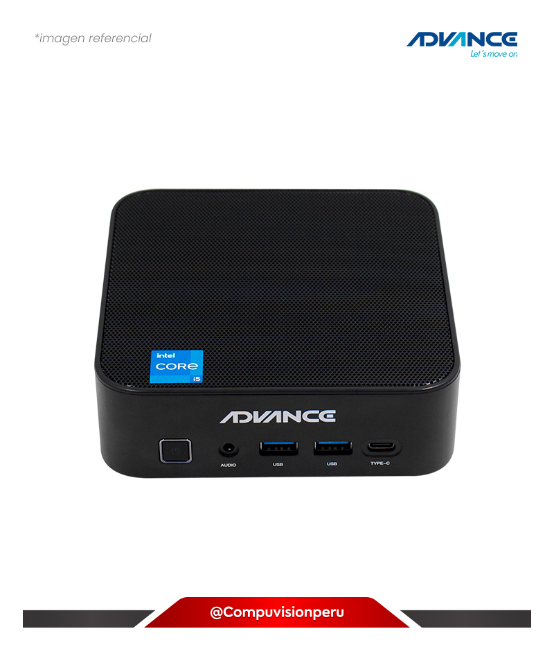 MINI PC ADVANCE ADV-MP6560 NUC CORE I5-12450H 8N 12TH 4.4GHZ HDMI DP USB 3.0 M.2 WIFI BLUETOOTH