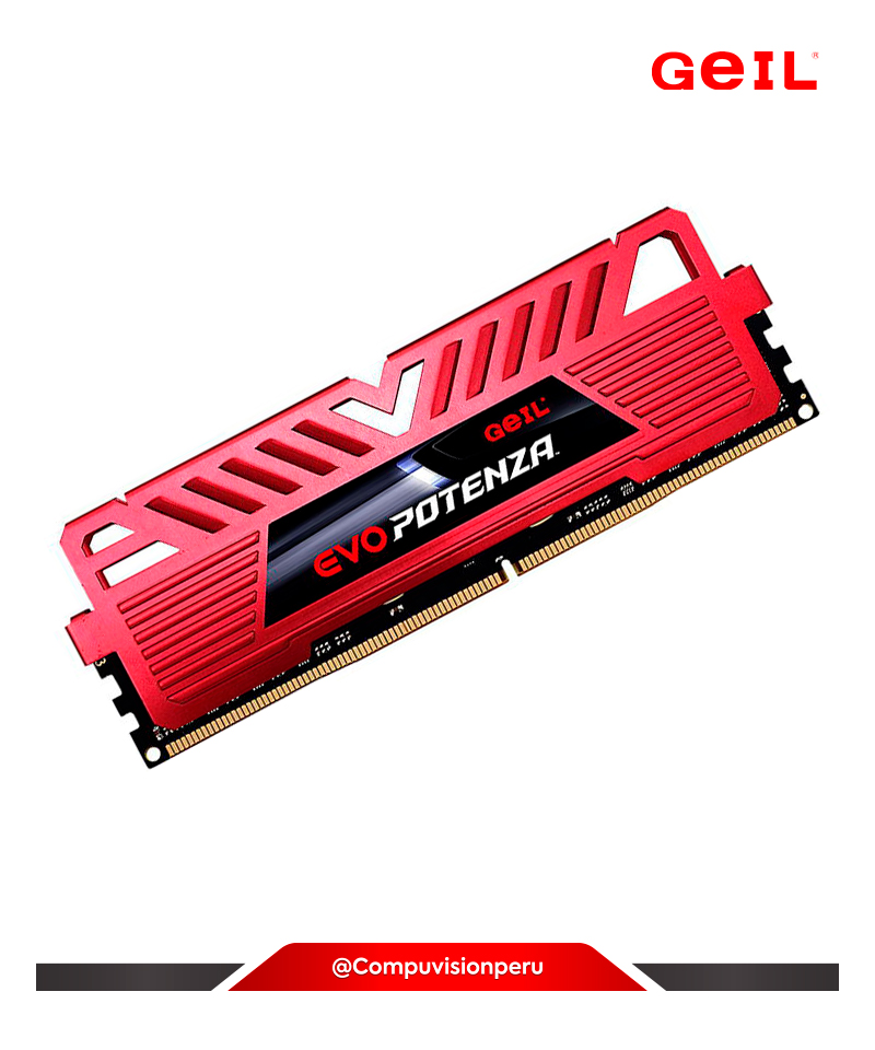 MEMORIA 8GB DDR4 BUS 3000MHZ GEIL EVO POTENZA RED GAPR48GB3000C16ASC