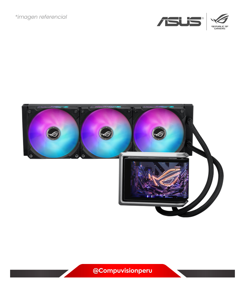 COOLER DE CPU ASUS ROG RYUO IV 360 ARGB BLACK 3*120MM MF-12C ARGB FAN MONITOR: 6.67 AMOLED AMD INTEL ROG-RYUO-IV-360-ARGB