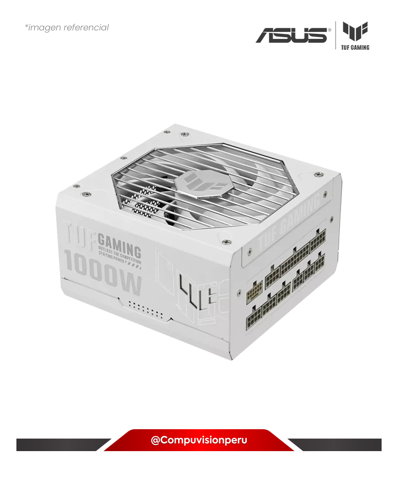 FUENTE 1000W ASUS TUF GAMING 1000W WHITE 80 PLUS GOLD FULL MODULAR ROHS TUF-GAMING-1000G-WHITE