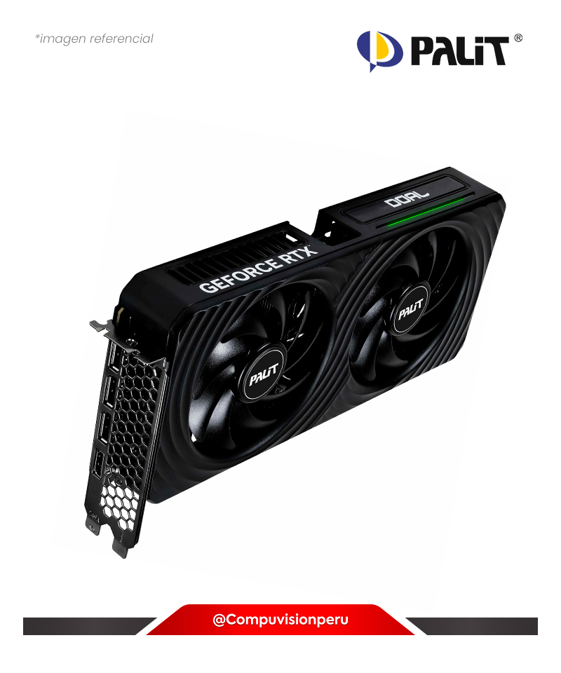 VIDEO PALIT GEFORCE RTX 5060 TI DUAL 8GB GDDR7 CUDA 4608 128 BITS HDMI DP NE7506T019P1-GB2062D