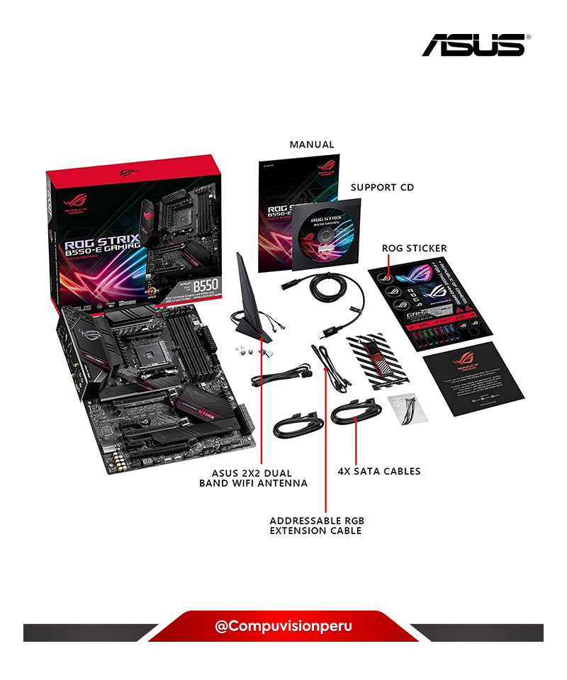 PLACA ASUS ROG STRIX B550-E GAMING AMD AM4 DDR4 WI-FI ATX
