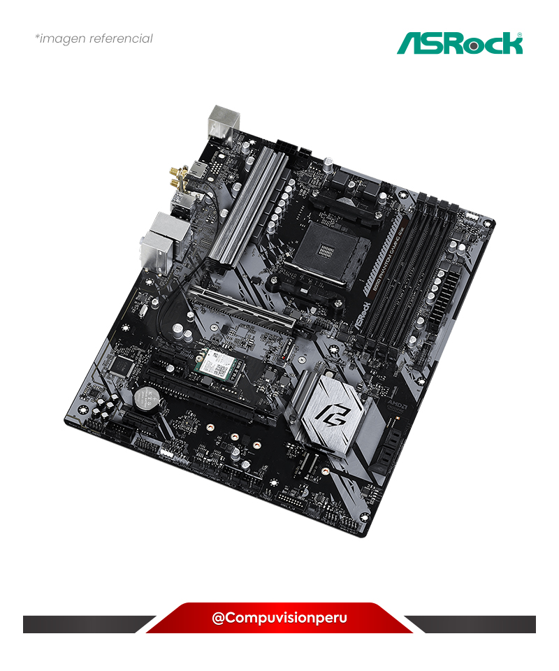 PLACA ASROCK B550 PHANTOM GAMING 4 AC AM4 AMD B550 SATA 6GB/S WIFI BLUETOOTH 90-MXBDZ0-A0UAYZ