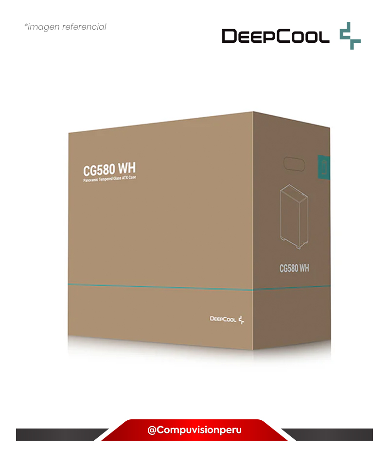 CASE DEEPCOOL CG580 WHITE USB3.0 TIPO-C CRISTAL TEMPLADO S/FUENTE R-CG580-WHNDA0-G-1