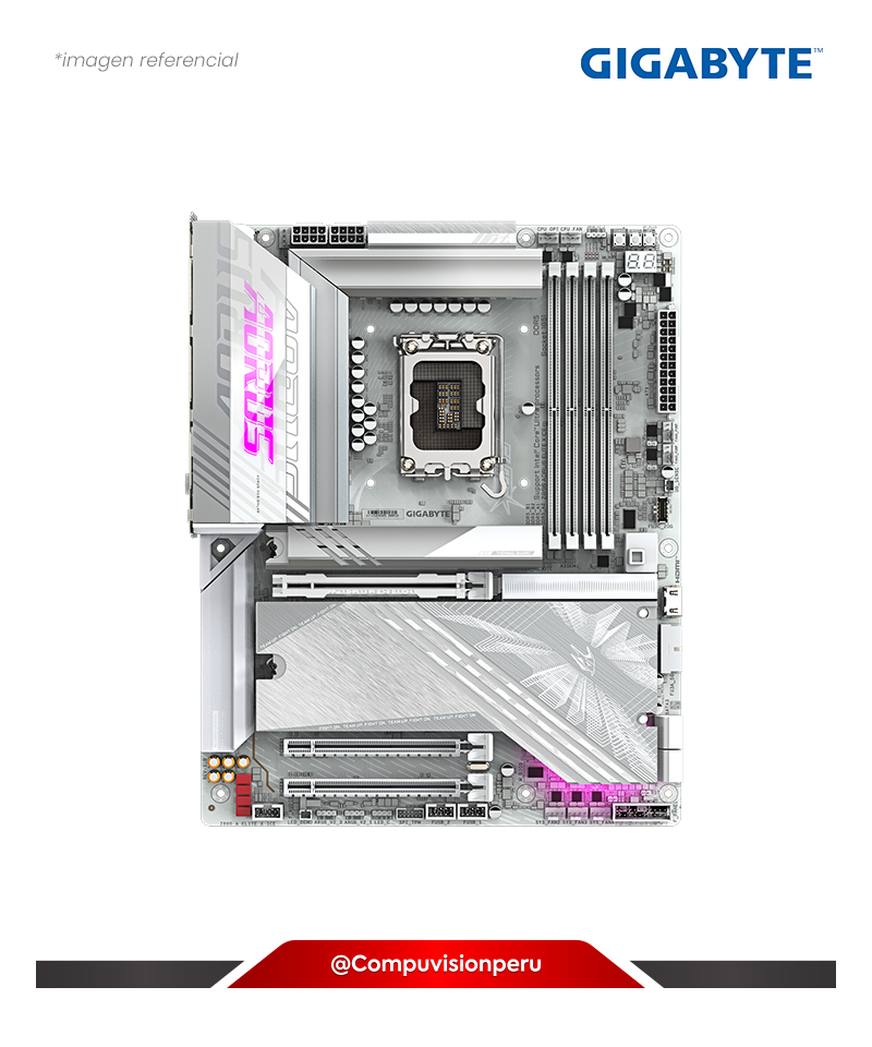 PLACA GIGABYTE Z890 AORUS ELITE X ICE LGA 1851 INTEL Z890 DDR5 HDMI THUNDERBOLT WI-FI 7 BLUETOOTH M.2 SATA 6GB ATX