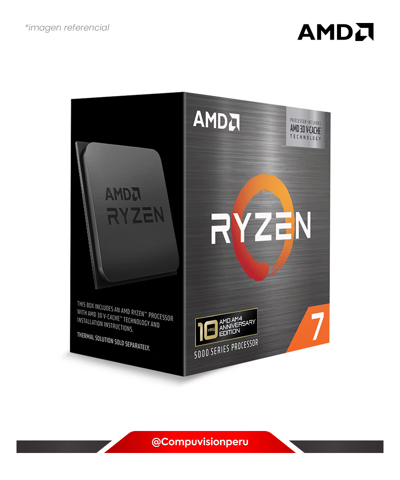CPU AMD RYZEN 7 5800X3D 3.40 GHZ AMD AM4 8N / 16TH 100MB CACHE TDP 150W S/G TURBO CORE 4.5GHZ  100-100000651WOF