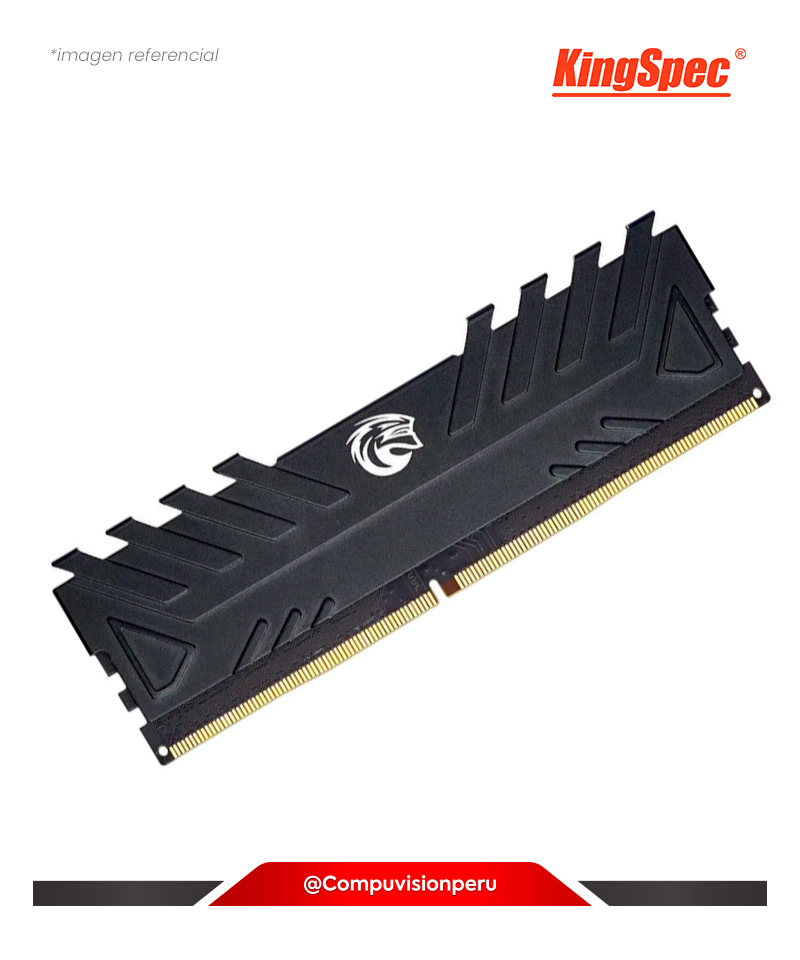MEMORIA 16GB DDR4 BUS 3200MHZ KINGSPEC BLACK CL18 1.35V KS3200D4M13516G-BLACK(1)