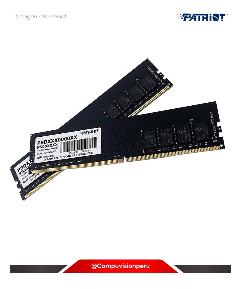 MEMORIA 16GB (8*2) DDR5 BUS 4800MHZ PATRIOT SIGNATURE LINE PC5 38400 1.10V C40 PSD516G4800K