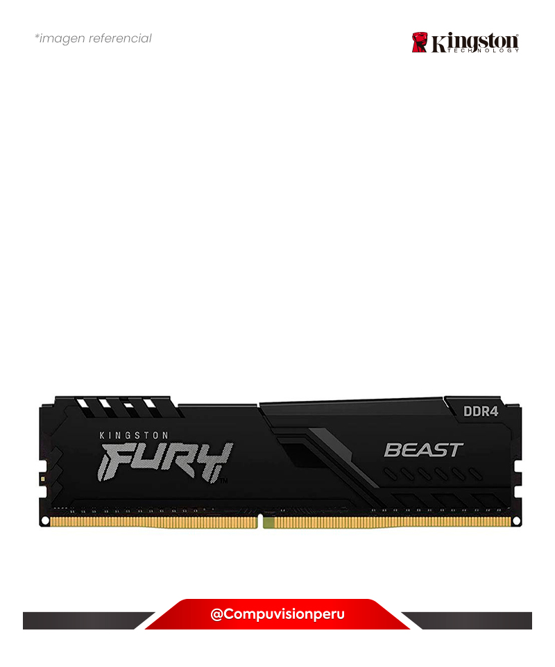 MEMORIA 16GB DDR5 BUS 5200MHZ KINGSTON FURY BEAST C40 1.25V KF552C40BB-16