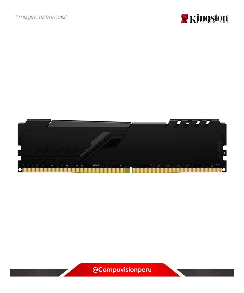 MEMORIA 16GB DDR4 BUS 3200MHZ KINGSTON FURY BEAST BLACK CL16 1.35V PC4-25600 KF432C16BB/16