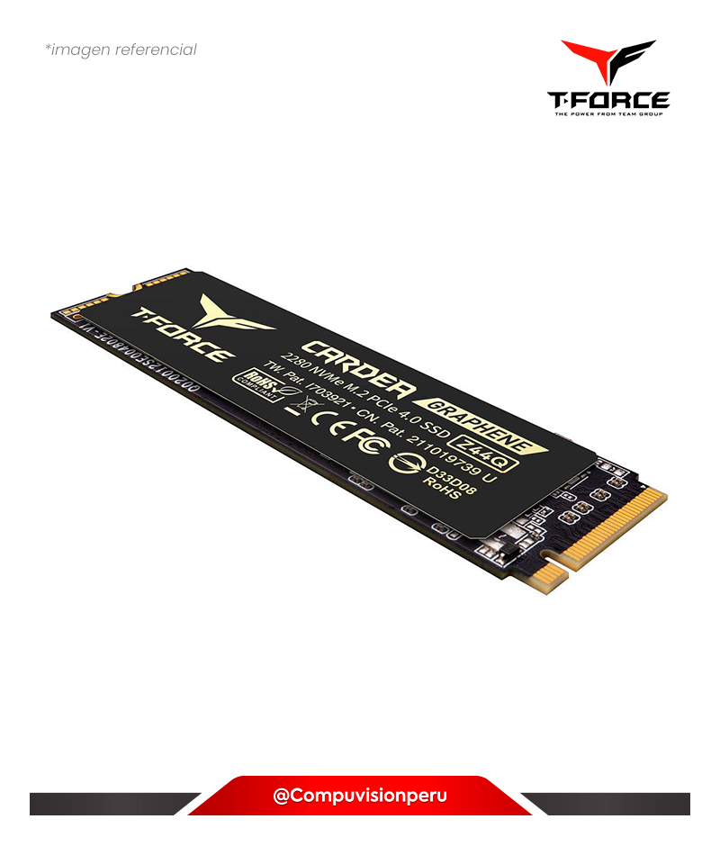 DISCO SOLIDO SSD 2TB TEAM GROUP T-FORCE CARDEA Z44Q M.2 2280 PCIEX GEN4*4 NVME TM8FPQ002T0C327 43201830