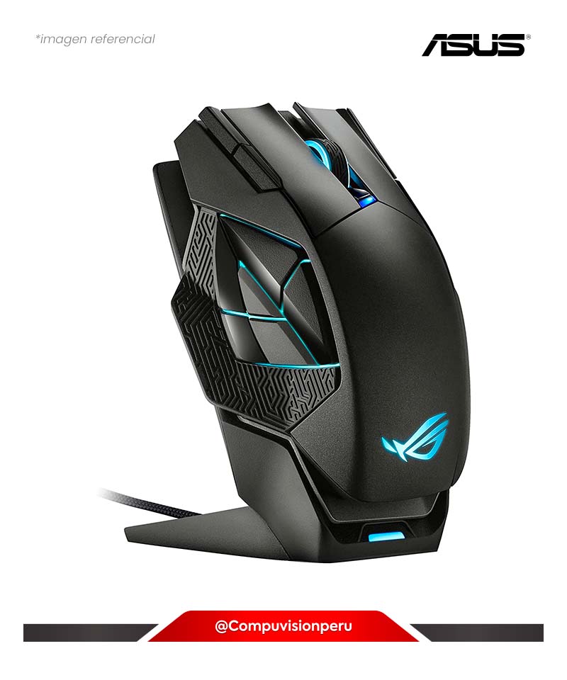 MOUSE ASUS P707 ROG SPATHA X WIRELESS GAMING MOUSE 12 PROGRAMMABLE BUTTONS 19000 DPI WIRED 2.4 GHZ