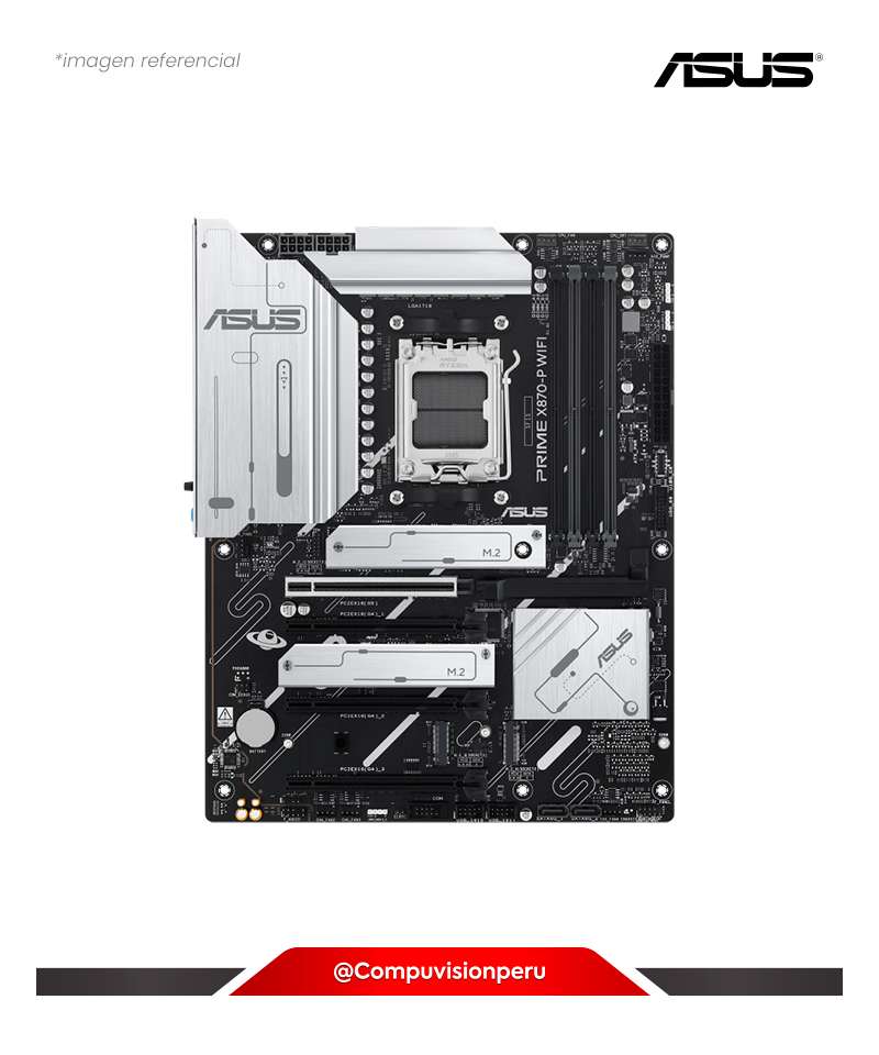 PLACA ASUS PRIME X870-P WIFI AMD5 AMD X870 DDR5 HDMI USB4 M.2 SATA 6G BLUETOOTH ATX