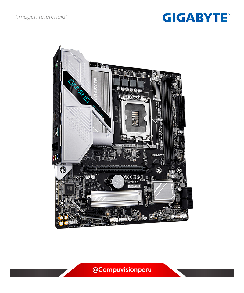 PLACA GIGABYTE H810M GAMING WIFI6 INTEL H810 LGA 1851 DDR5 HDMI DP M.2 SATA 6GB USB3.2 M-ATX