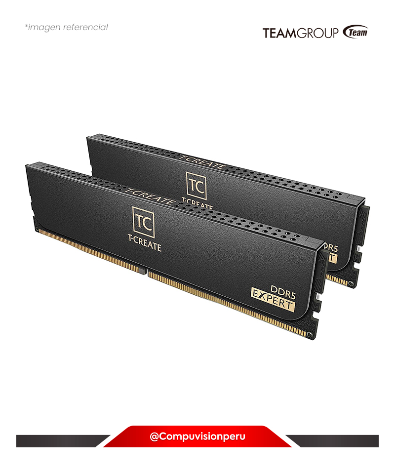 MEMORIA 64GB (32*2) DDR5 BUS 6400MHZ TEAMGROUP T-CREATE EXPERT BLACK CL34 1.35V CTCED564G6400HC34BDC01