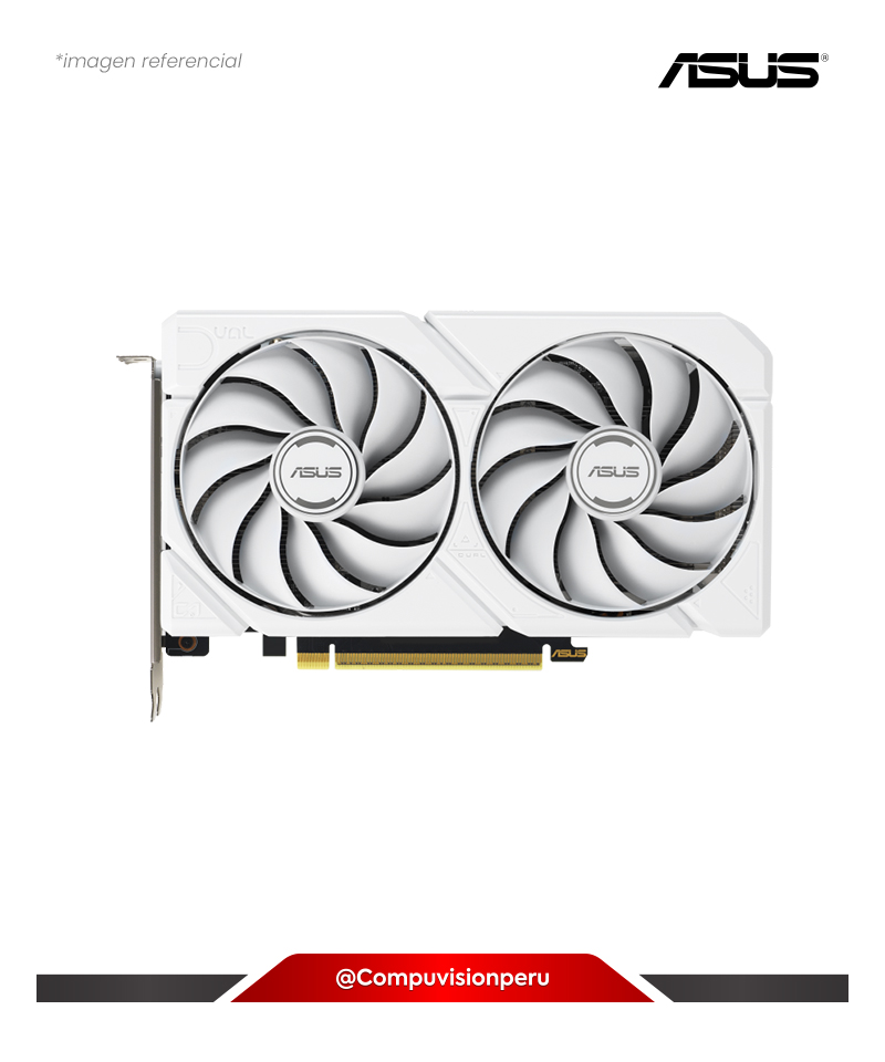 VIDEO ASUS DUAL RADEON RX 9060 XT 16GB GDDR6 WHITE EDITION SP 2048 128-BIT HDMI DP DUAL-RX9060XT-16G-WHITE