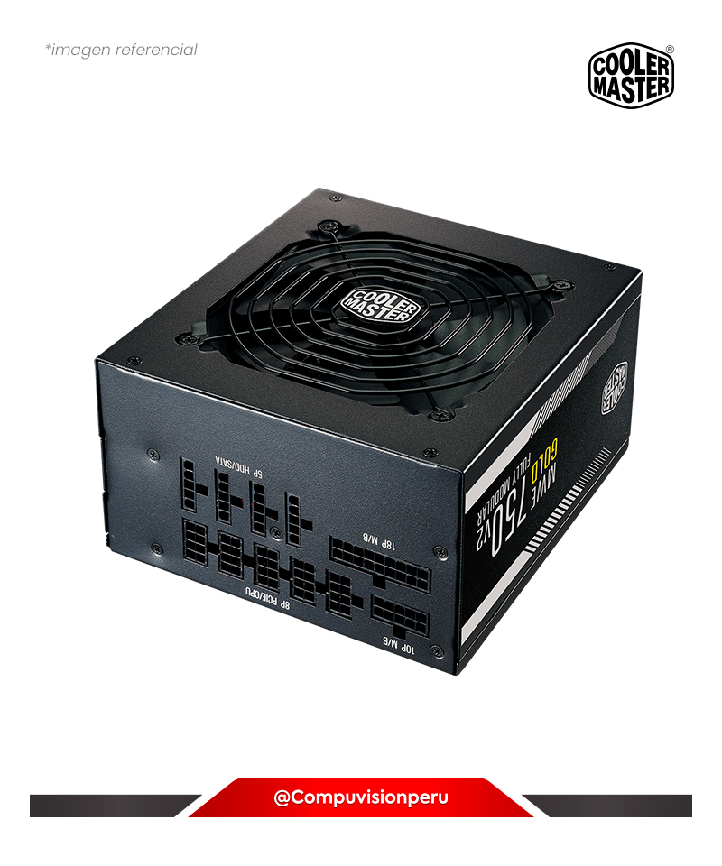 FUENTE 750W COOLER MASTER MWE 750 ATX 80 PLUS GOLD V2 FULL MODULAR MPE-7501-AFAAG-U2