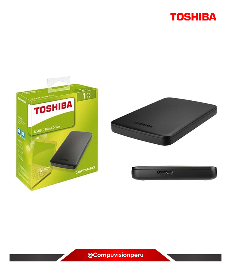 DISCO EXTERNO TOSHIBA 1TB CANVIO BASIC USB3.0 NEGRO