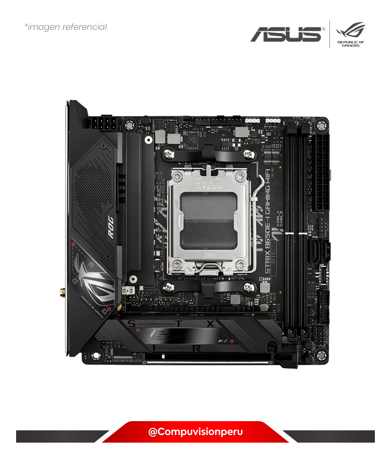 PLACA ASUS ROG STRIX B650E-I GAMING WIFI AMD B650 AM5 DDR5 HDMI M.2 SATA 6GB BLUETOOTH  MINI-ITX