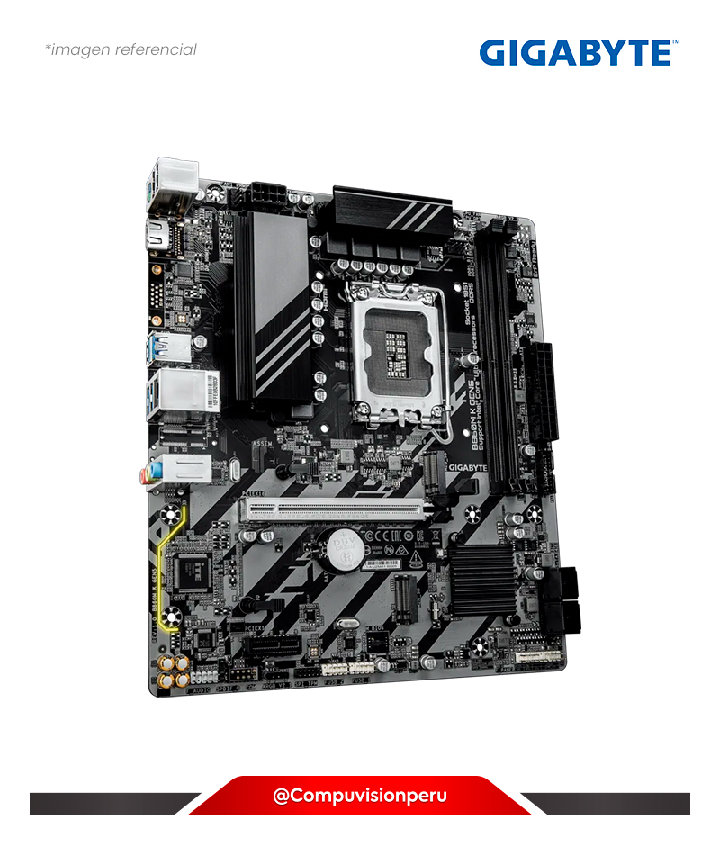 PLACA GIGABYTE B860M K GEN5 LGA 1851 INTEL B860 DDR5 HDMI M.2 SATA 6GB USB 3.2 M-ATX B860M-K-GEN5