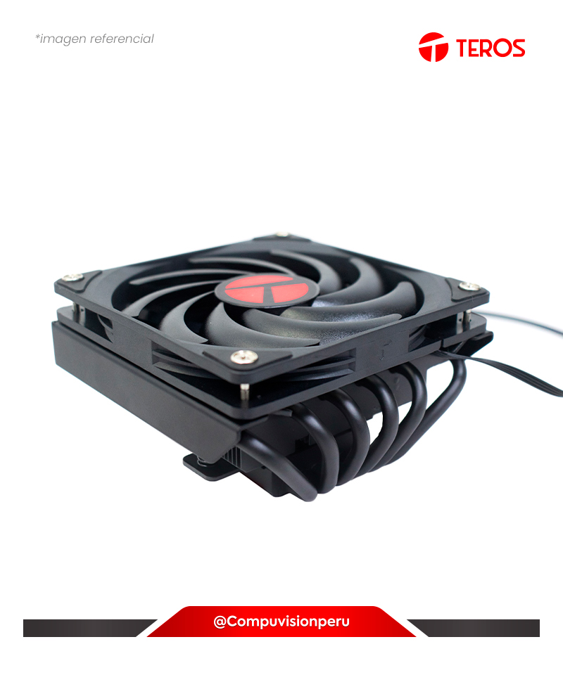COOLER DE CPU TEROS TE-8166N INTEL AMD TDP 200W ALUMINIO 1*120MM FAN COOLER 1800RPM