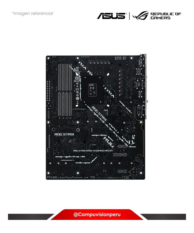PLACA ASUS ROG STRIX B760-A GAMING WIFI D4 INTEL B760 LGA1700 DDR4 HDMI DP M.2 BLUETOOTH V5.3 USB 3.2