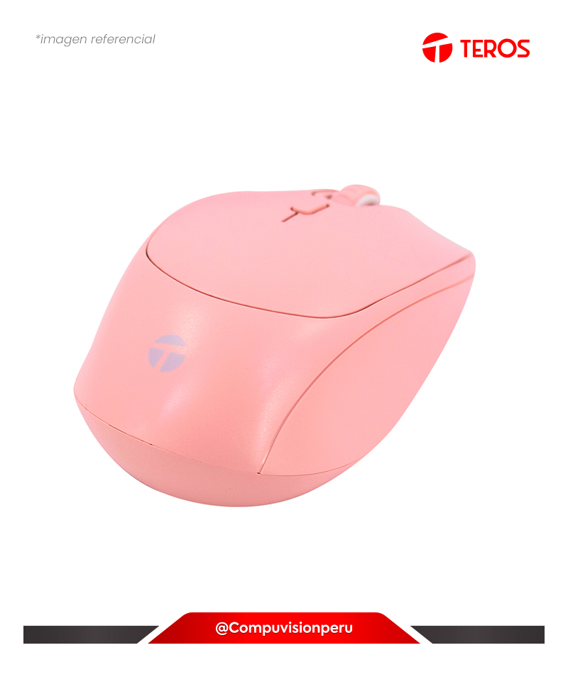 MOUSE TEROS TE-1226S PINK 1600DPI USB