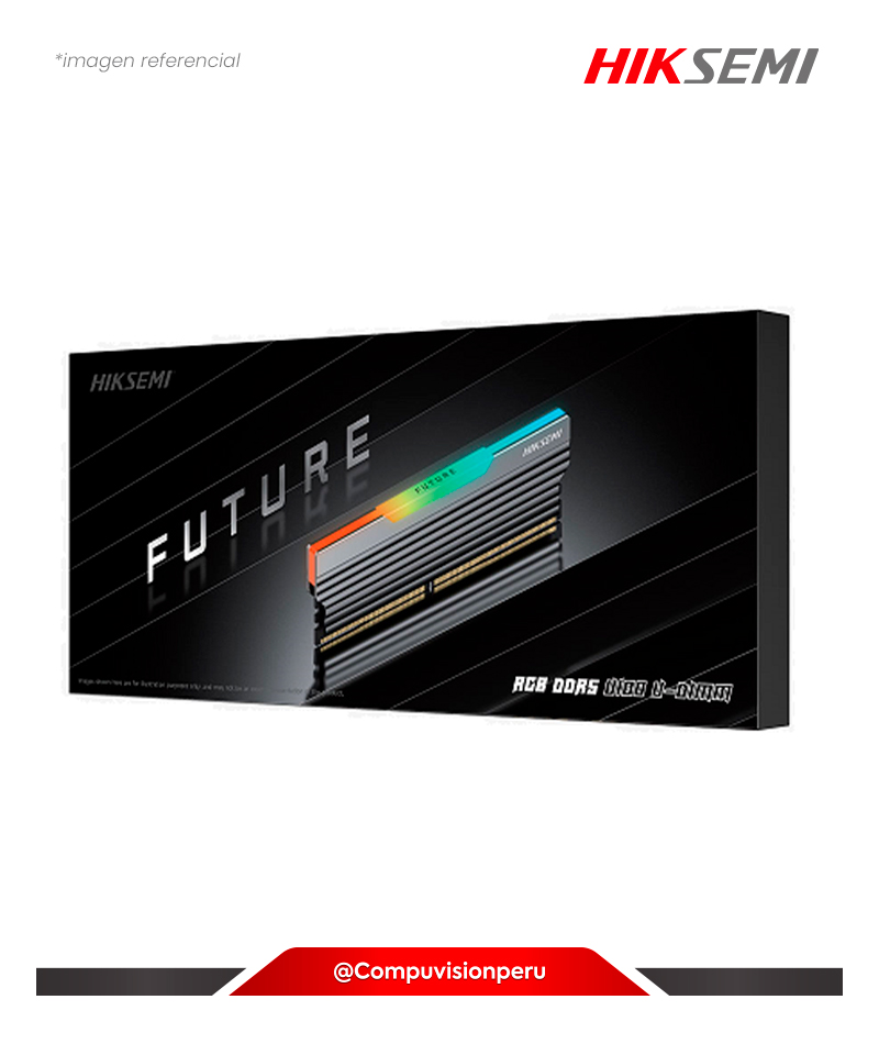 MEMORIA 16GB DDR5 BUS 6000MHZ HIKSEMI FUTURE RGB WHITE CL36 1.4V HSC532U60F5(1)