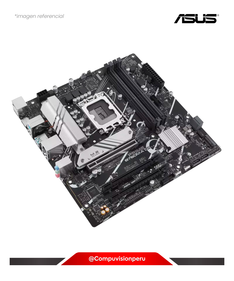 PLACA ASUS PRIME B760M-A D4 CSM INTEL B760 LGA1700 DDR4 HDMI DP M.2 USB 3.2 MATX