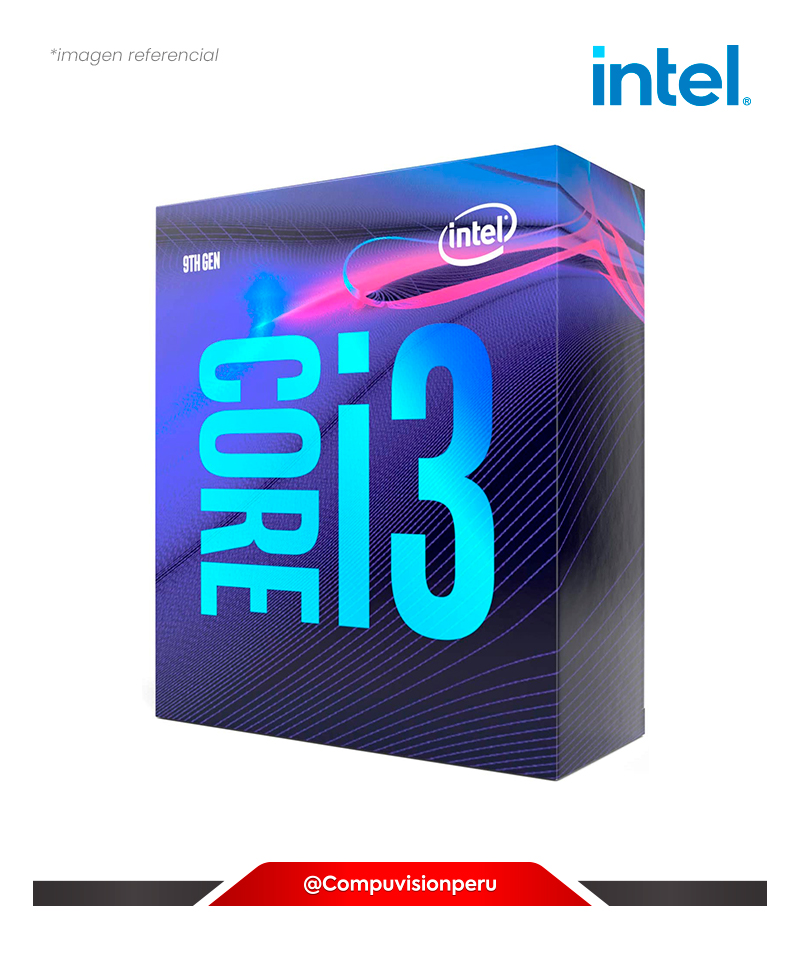 CPU INTEL I3-9100 4N/4TH 3.60GHZ 6MB LGA 1151 GRAFICOS UHD INTEL 630 TURBO CORE 4.20GHZ