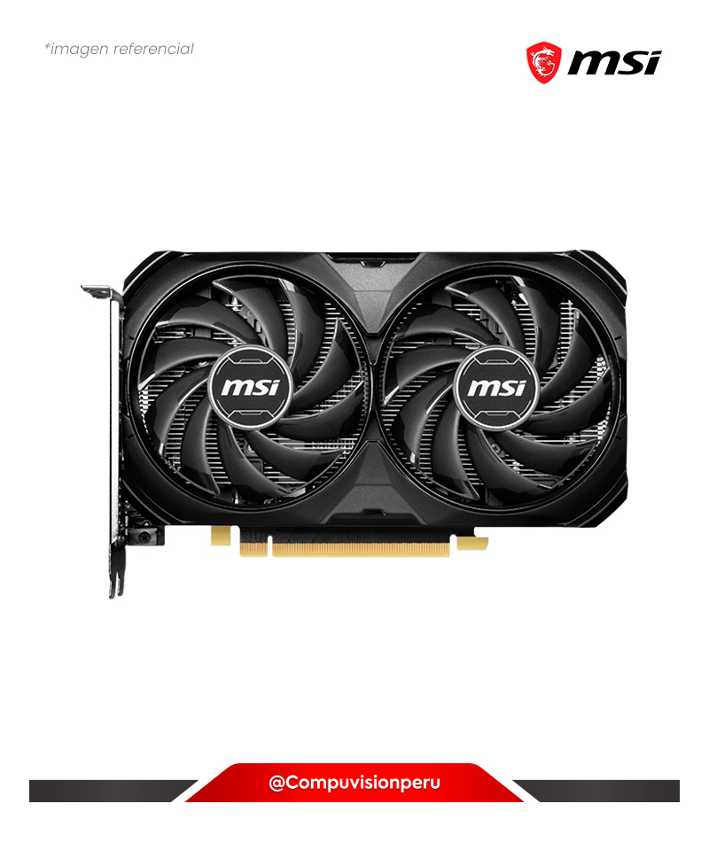 VIDEO MSI GEFORCE RTX 4060 TI VENTUS 2X BLACK 8G OC GDDR6 CUDA 4352 128-BIT HDMI DP