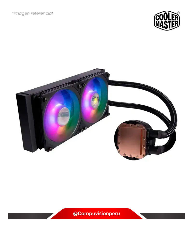 COOLER DE CPU COOLER MASTER MASTERLIQUID PL240 FLUX BLACK ARGB AMD/INTEL MLY-D24M-A23PZ-R1