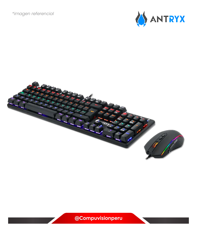 TECLADO Y MOUSE ANTRYX GC-5300 RGB TECLADO MK750 SWITCH RED MOUSE HAVOK X AGC-5300KRE-SP 710859908944