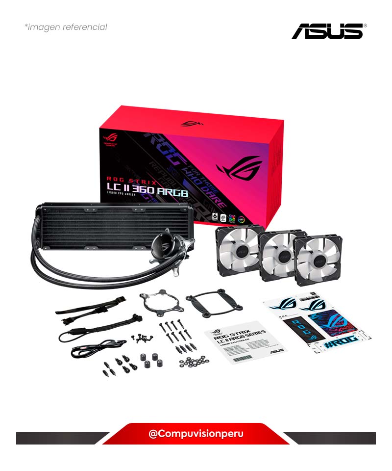 COOLER DE CPU ASUS ROG STRIX LC II 360 ARGB ALL-IN-ONE LIQUID CPU COOLER WITH AURA SYNC ROG STRIX LC 360 ARGB