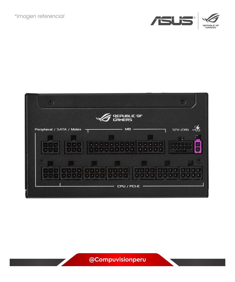 FUENTE 1200W ASUS ROG STRIX 1200W PLATINUM 80 PLUS PLATINUM ATX 3.1 ROG-STRIX-1200P-GAMING