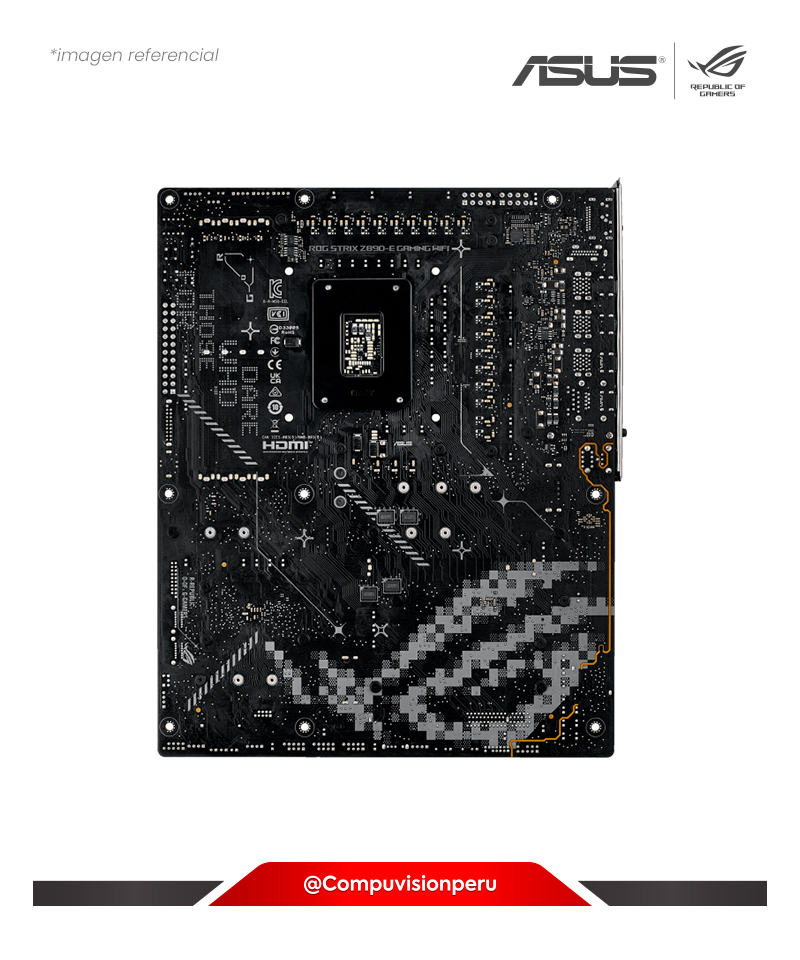 PLACA ASUS ROG STRIX Z890-E GAMING WIFI INTEL Z890 LGA 1851 DDR5 HDMI DP M.2 SATA 6GB BLUETOOTH V5.4 USB 20GB ATX