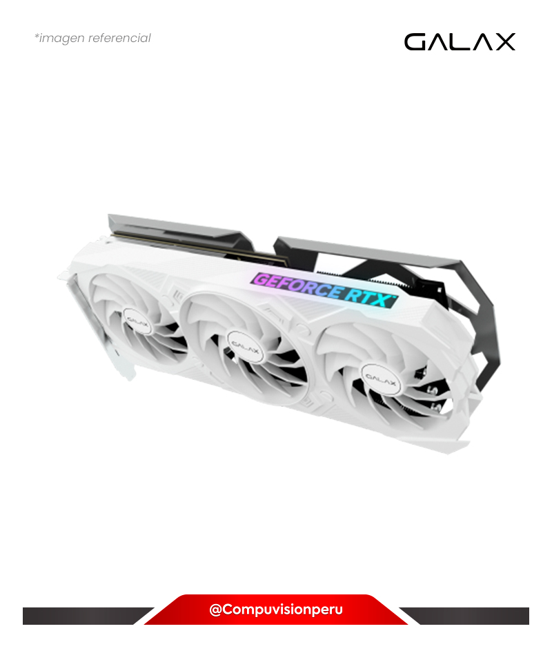 VIDEO GALAX GEFORCE RTX 4070 TI EX GAMER WHITE 1-CLICK OC 12GB GDDR6X 192-BIT HDMI DP CUDA 7680 47IOM7MD7BGW