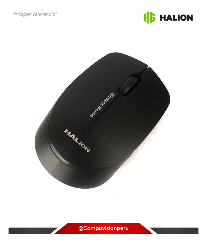 MOUSE HALION HA-2111 CARTER BLACK WIRELESS 2.4GHZ