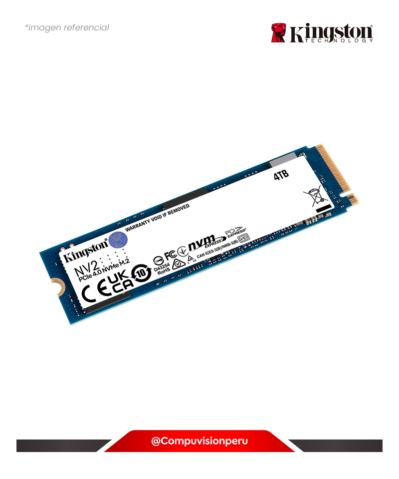 DISCO SOLIDO SSD 4TB KINGSTON NV2 NVME PCIE 4.0 M.2 2280 SNV2S/4000G