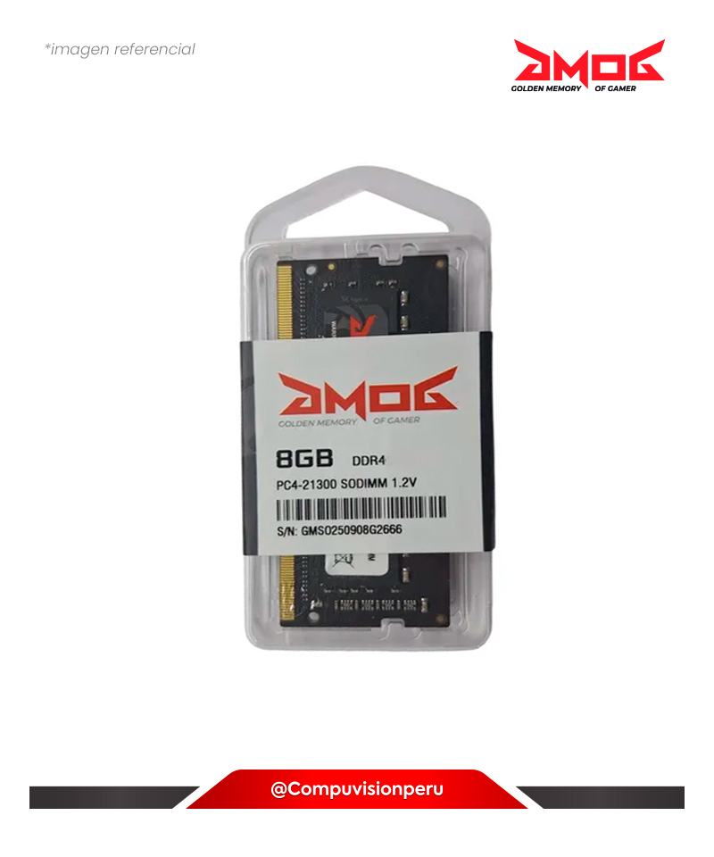 MEMORIA 8GB DDR4 BUS 3200MHZ GMOG SODIMM 1.2V PC4-25600 GMOG-8GB-SOD