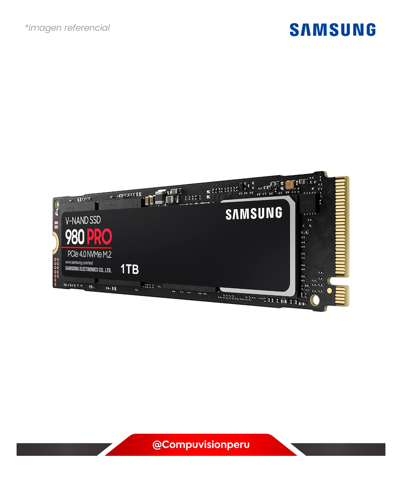 DISCO SOLIDO SSD 1TB SAMSUNG 980 PRO BLISTER M.2 2280 PCI-EXPRESS GEN 4.0 X4, NVME 1.3 V-NAND GSRF MZ-V8P1T0B/AM