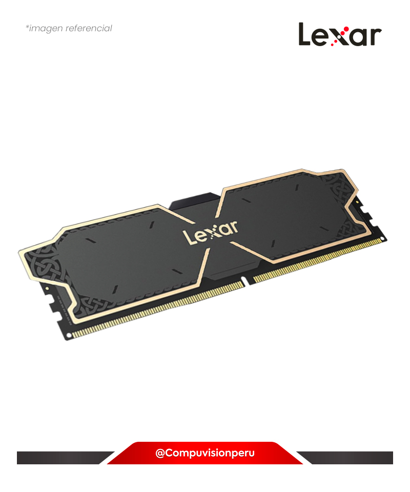 MEMORIA 16GB DDR5 BUS 5600MHZ LEXAR THOR OC BLACK CL36 1.25V AMD EXPO E INTEL XMP LD5U16G56C36LG-RUD