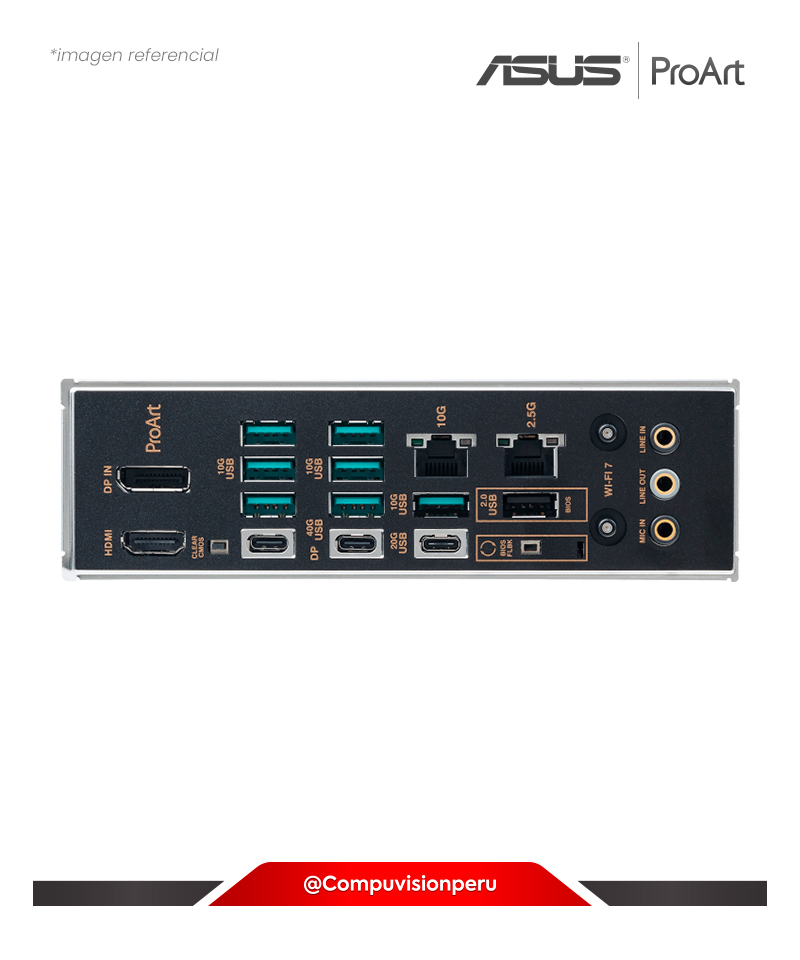 PLACA ASUS PROART X870E-CREATOR WIFI AMD X870E AM5 DDR5 HDMI DP USB4 SATA III BLUETOOTH V5.4 ATX