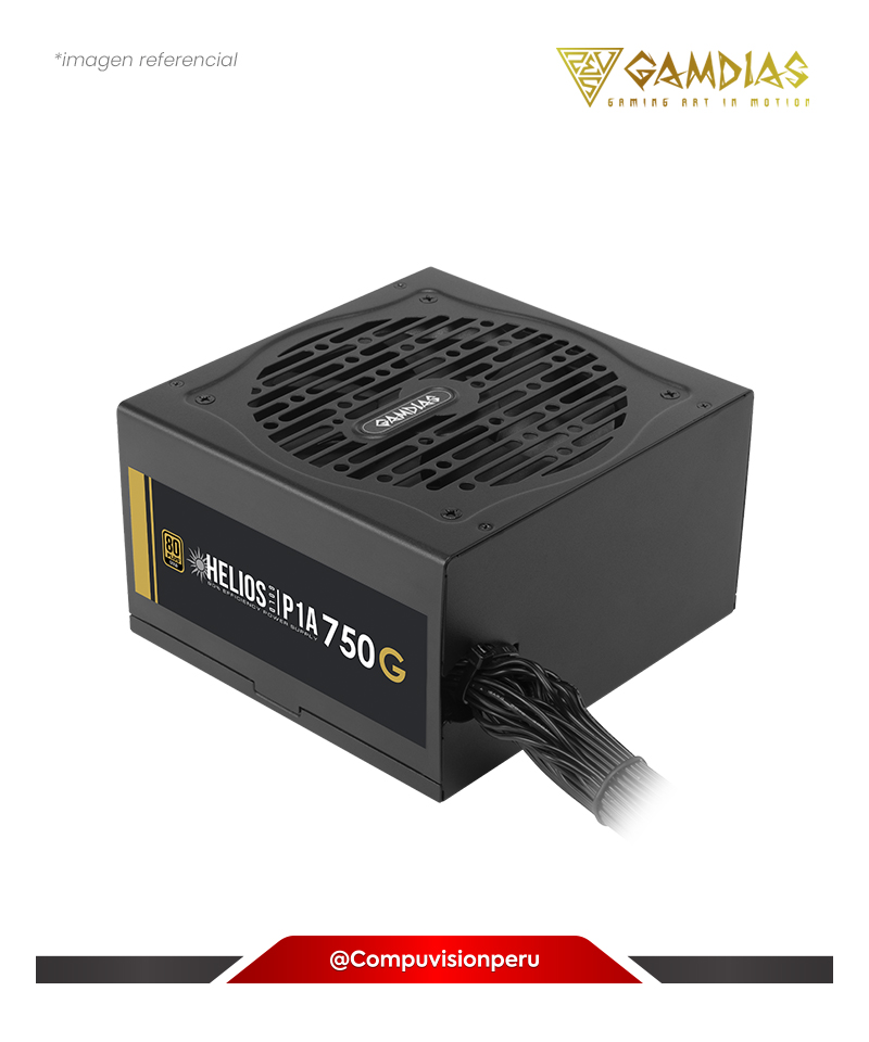 FUENTE 750W GAMDIAS HELIOS P1A-750G BLACK 80 PLUS GOLD 16220-04000-10000-G