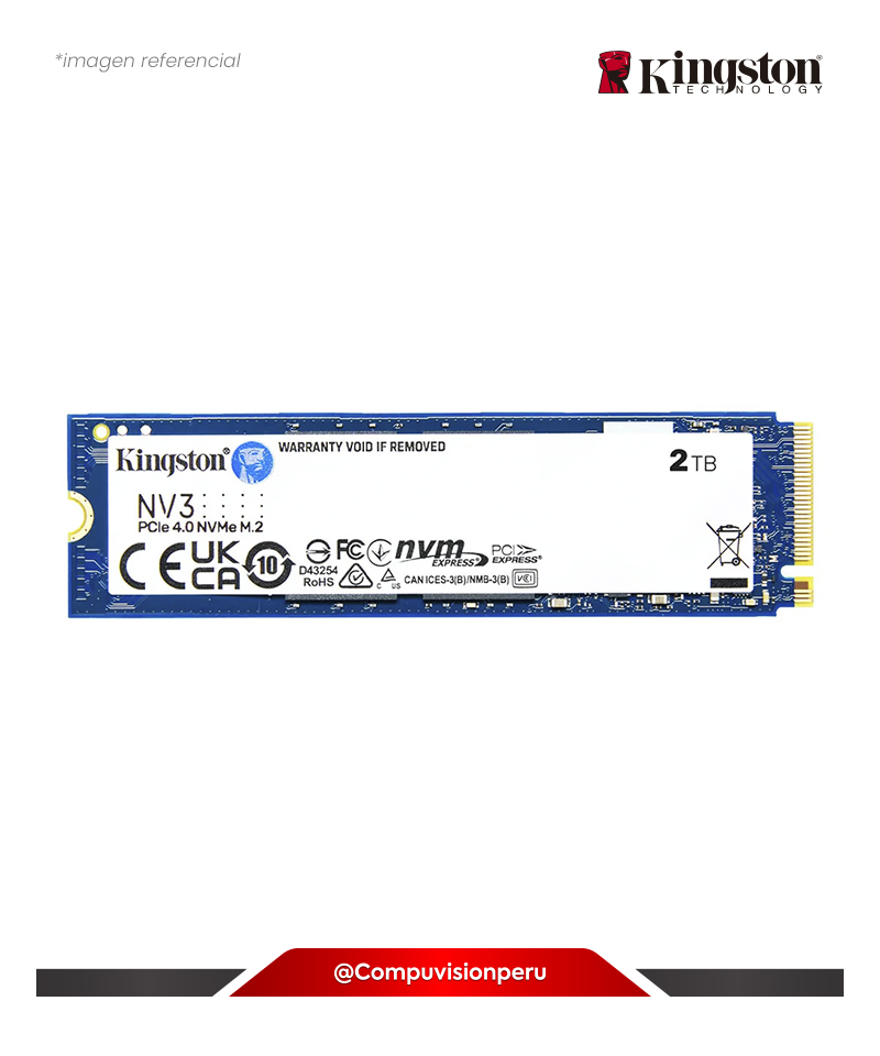 DISCO SOLIDO SSD 2TB KINGSTON SNV3S/2000G PCI-E 4.0 X4 CON NVME
