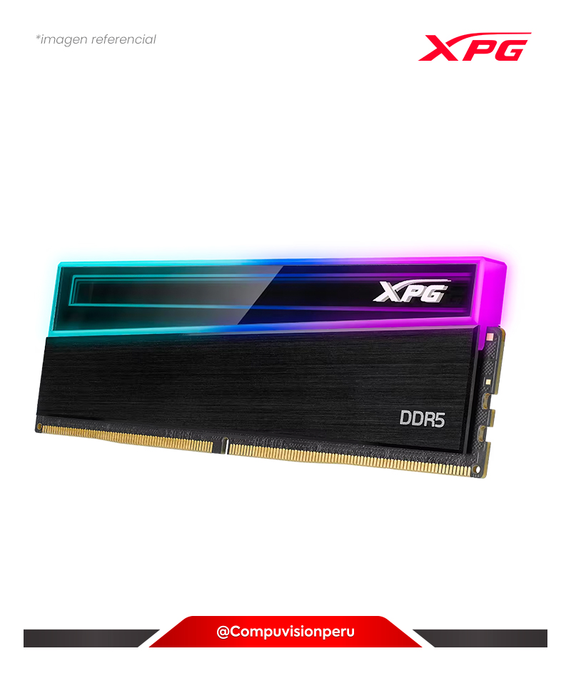 MEMORIA 16GB DDR5 BUS 5600MHZ A-DATA XPG NOVAKEY BLACK RGB CL46 1.10V AMD EXPO INTEL XMP 3.0 AX5U5600C4616G-DCNKRBK(1)