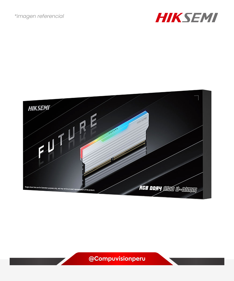 MEMORIA 16GB DDR5 BUS 6000MHZ HIKSEMI FUTURE RGB WHITE CL36 1.4V HSC532U60F5(1)